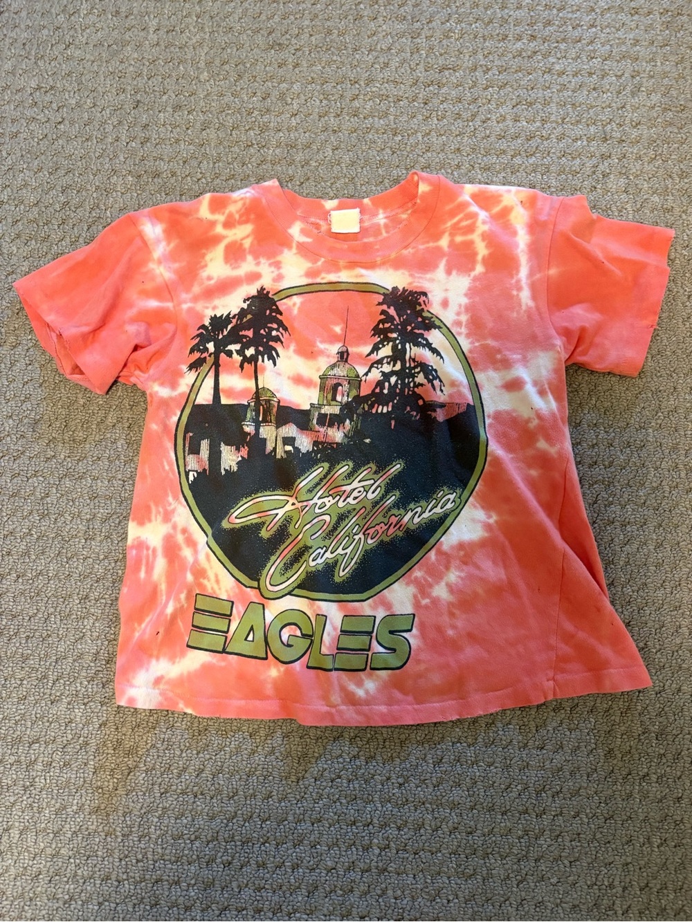 MadeWorn Coral Tie-Dye 'Hotel California' Tee
